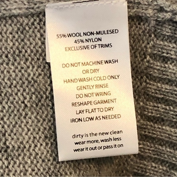 NWT Toad&Co Women’s Wool Blend Nordic Cazadero Crew Sweater in Light Ash size XL - Picture 6 of 9